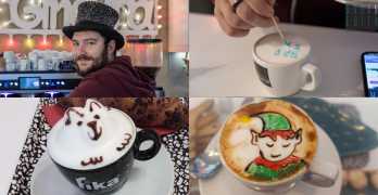 Bari il barista che disegna il latte per far prendere le medicine ai bimbi dell'ospedaletto